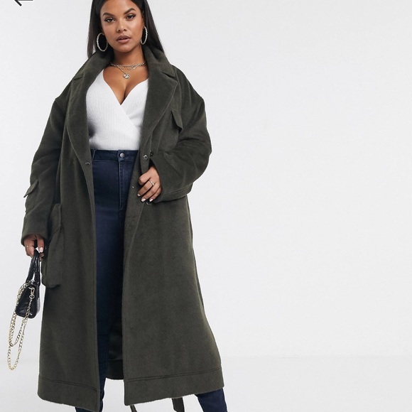 Brushed Utility Coat from ASOS Curve - Picture 2 of 3